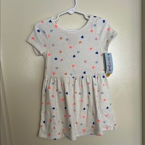 Cat & Jack White Cream Sundress Short Sleeve Crew Neck